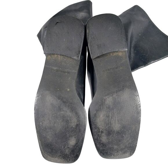 NATURALIZER! BLACK GENUINE LEATHER SQUARE TOE MID CALF/ANKLE BOOTS! SZ 8.5M - Picture 9 of 11